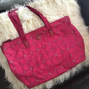 Large Fuchsia Coach Purse & Travel Bag